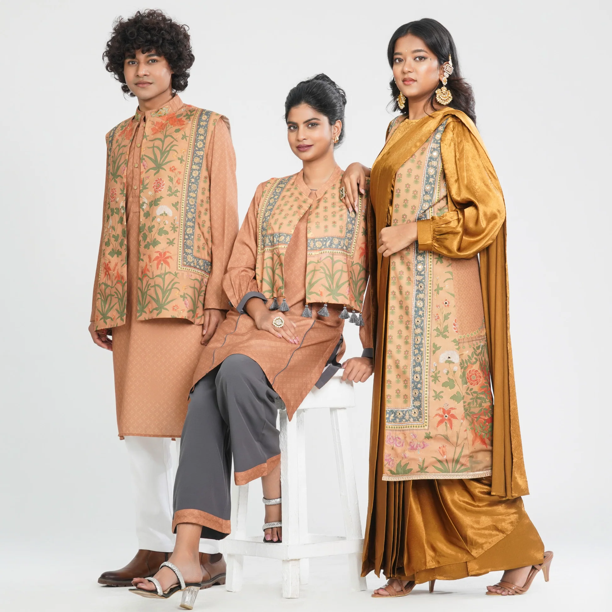 Womens Blended Cotton Three Piece Set