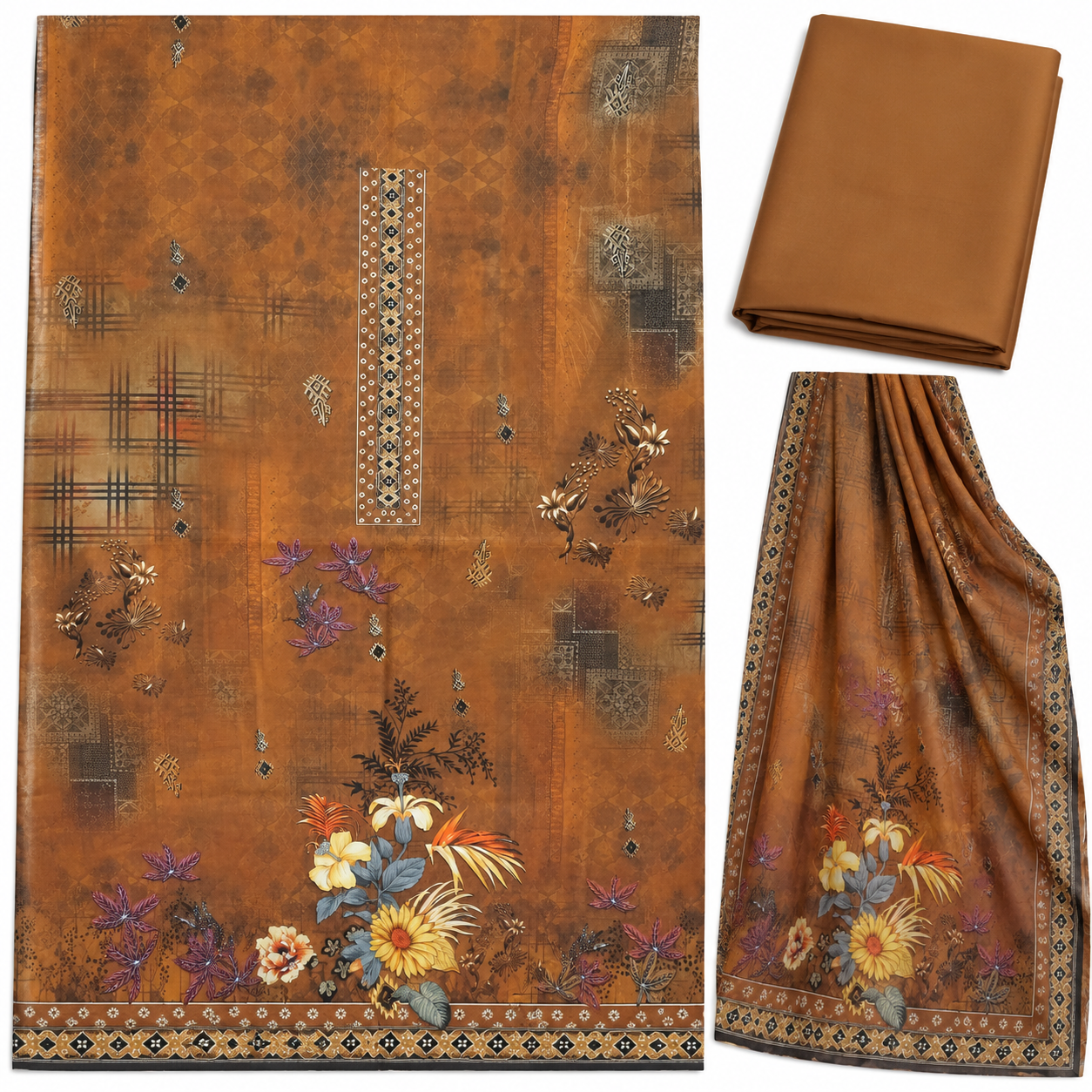 Caramel Bloom Three Piece